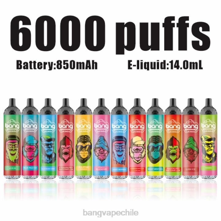 Bang Vape King 6000 inhalaciones 5% nic recargable tipo c desechable - Bape Vape flavors 2N68T8