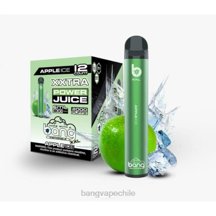 Bang Vape XXL 2000 bocanadas hielo de manzana - vape desechable Bang 2N68T12