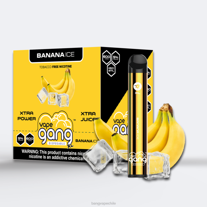 Vape Gang XL vaporizadores desechables 600 inhalaciones (caja de 10) hielo de plátano - Bape Vape precio 2N68T63