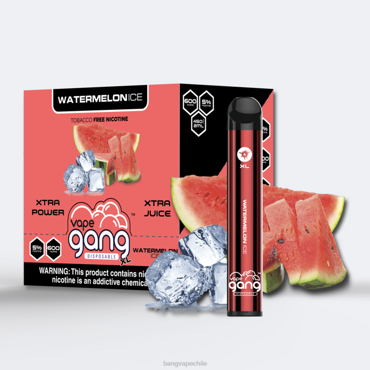 Vape Gang XL vaporizadores desechables 600 inhalaciones (caja de 10) hielo de sandia - Vape Gang Chile 2N68T76