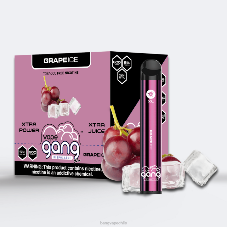 Vape Gang XL vaporizadores desechables 600 inhalaciones (caja de 10) hielo de uva - Vape Gang shop 2N68T62