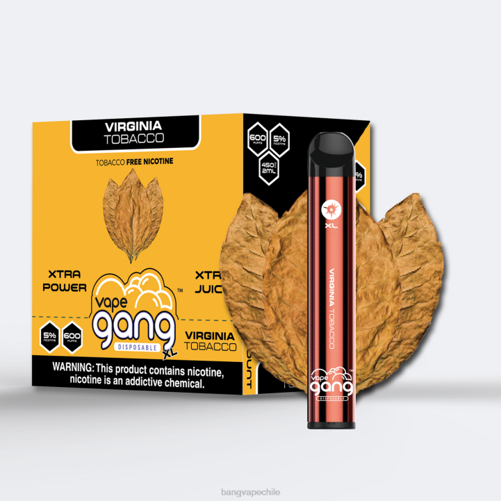 Vape Gang XL vaporizadores desechables 600 inhalaciones (caja de 10) tabaco virginia - Bape Vape flavors 2N68T70