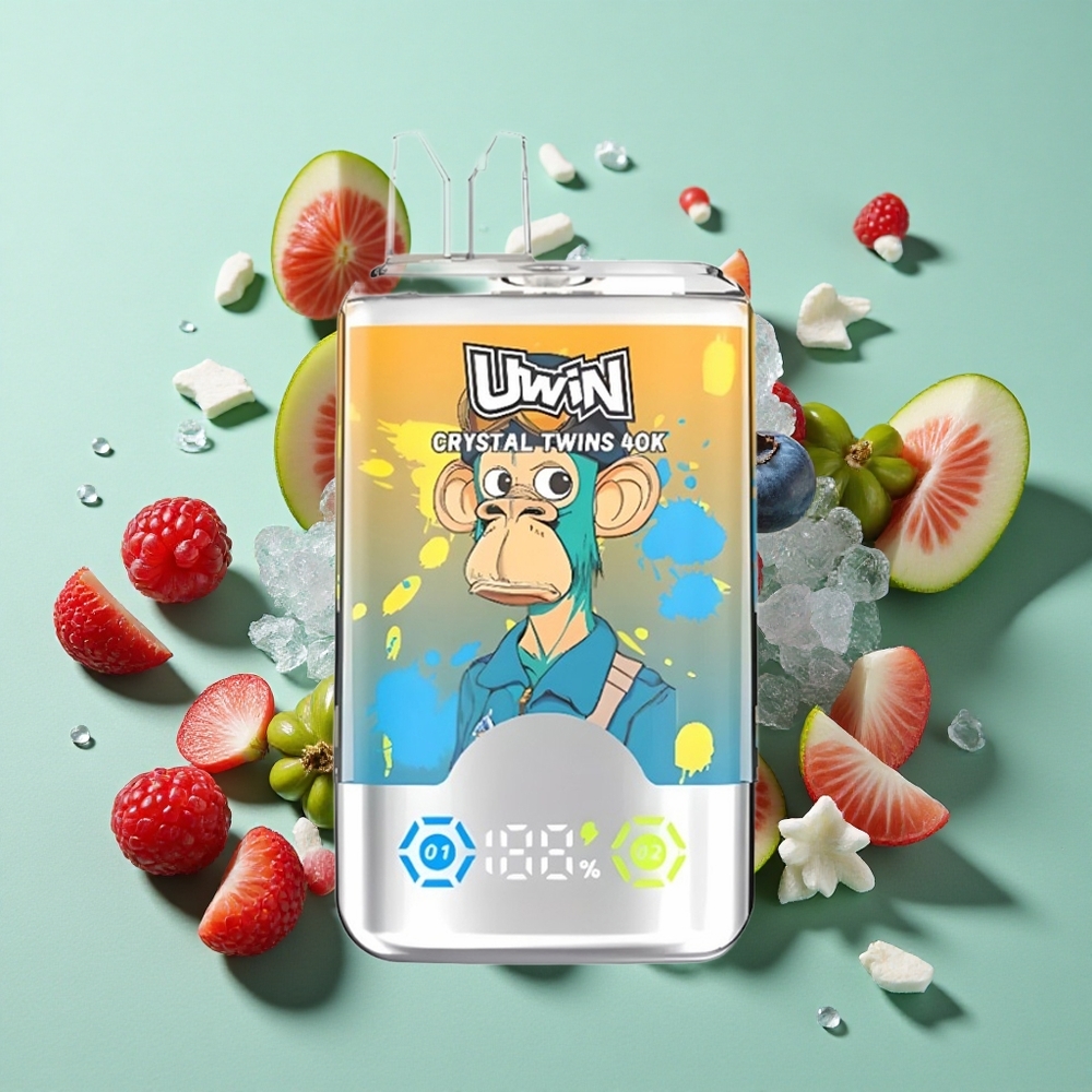 UWIN Crystal Twins 40000 Puffs Arándano Frambuesa Cereza Hielo 32ml Chile al por mayor
