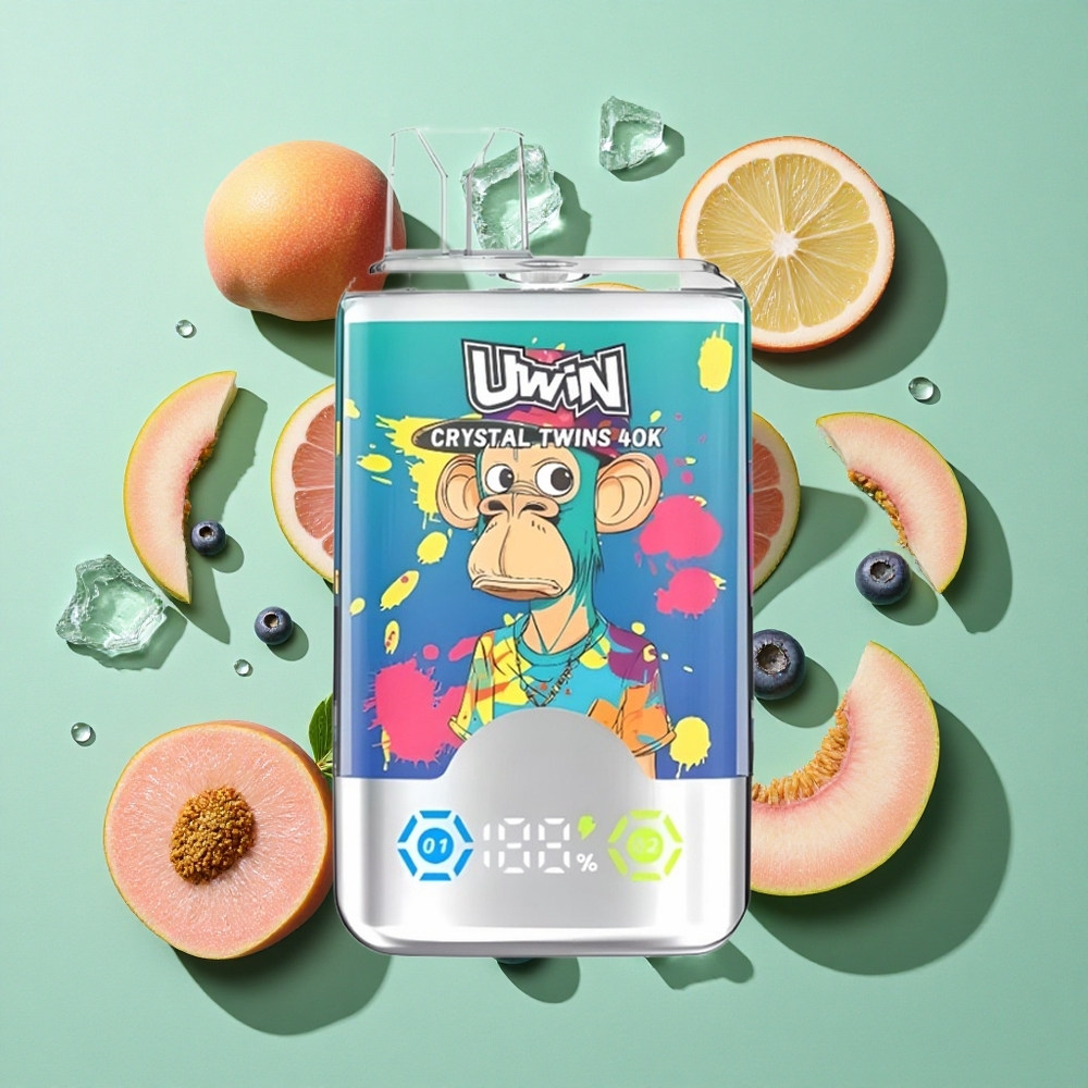 UWIN Crystal Twins 40000 Puffs Arándano Helado y Durazno Helado 32ml Chile al por mayor