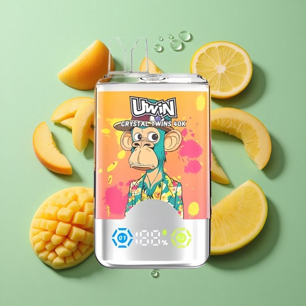 UWIN Crystal Twins 40000 Puffs Durazno Mango Piña Red Bull Chile al por mayor