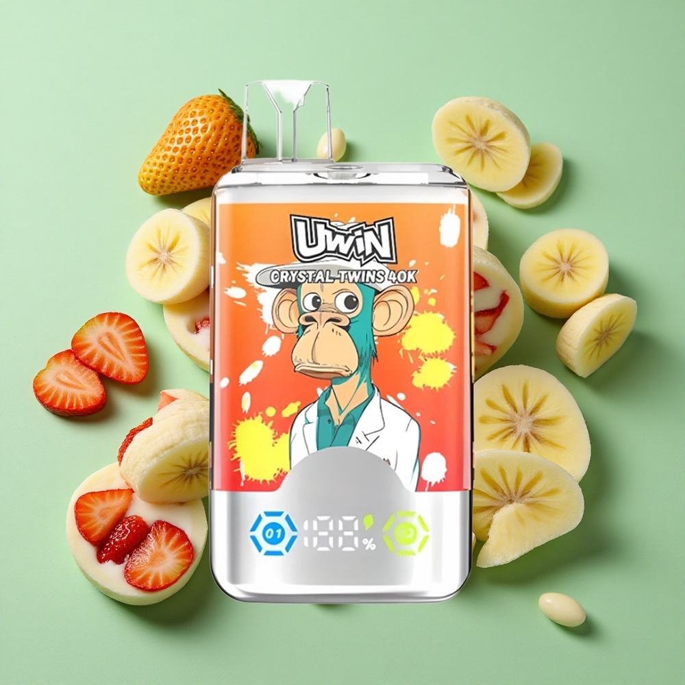 UWIN Crystal Twins 40000 Puffs Fresa Plátano Amor Doble Sabor Chile al por mayor