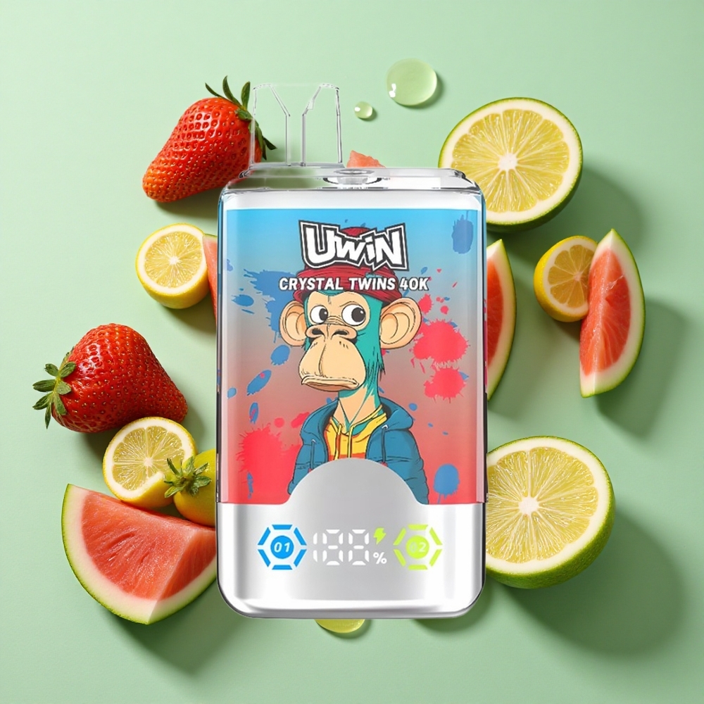 UWIN Crystal Twins 40000 Puffs Fresa Sandía Limón Lima Dual Sabores Chile al por mayor
