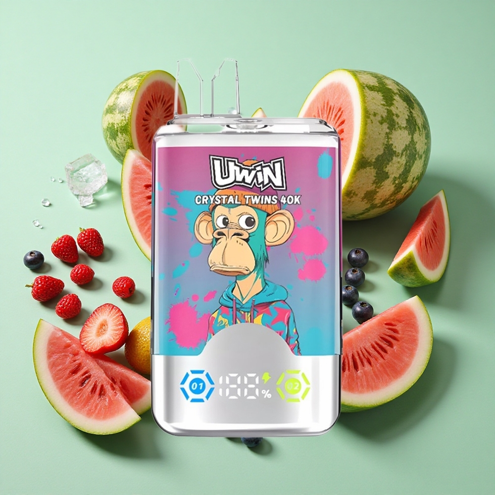 UWIN Crystal Twins 40000 Puffs Sandía Helada y Bayas Mixtas Chile al por mayor
