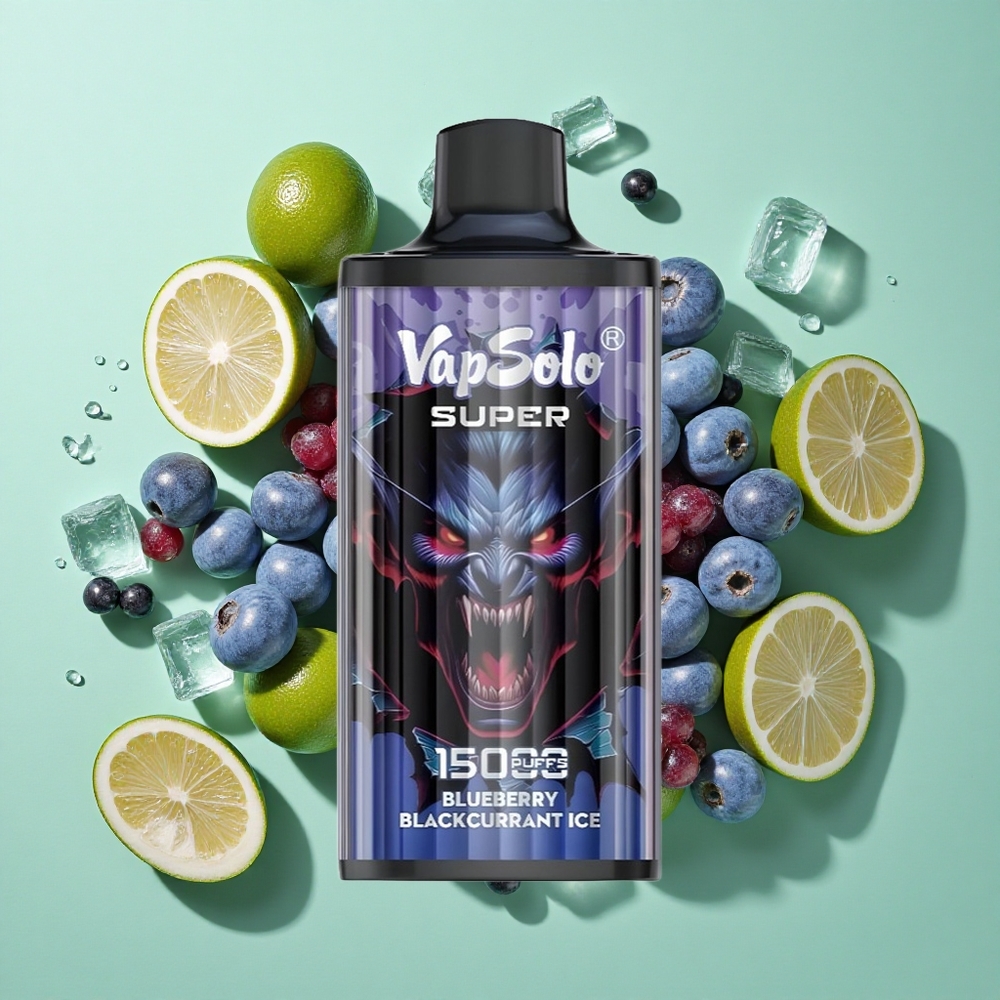 Vapsolo Super 15000 Puffs Arándano Azul Cassis Hielo 40ml Chile al por mayor