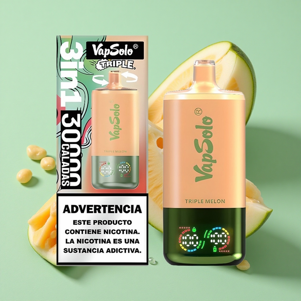VapSolo Triple 30000 Puffs Triple Melón 40ml Chile al por mayor