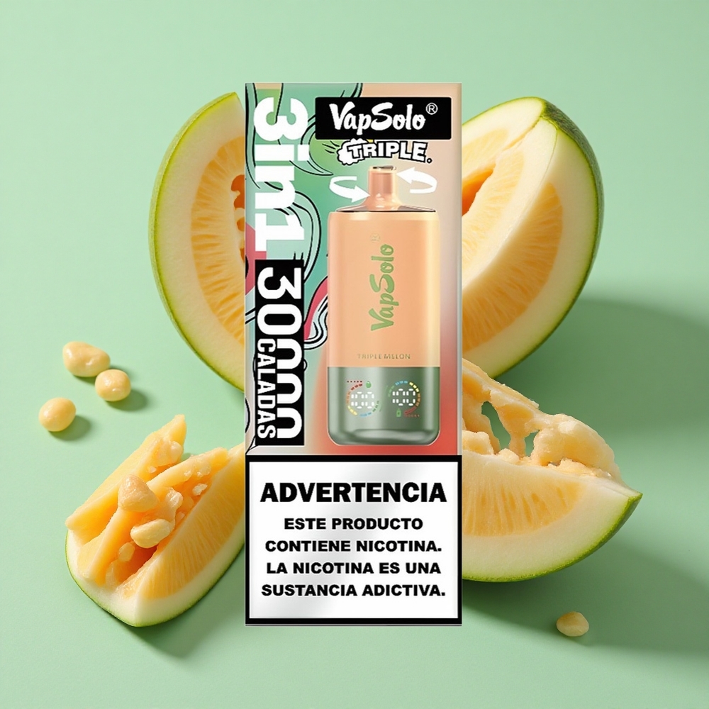 VapSolo Triple 30000 Puffs Triple Melón 40ml Chile al por mayor