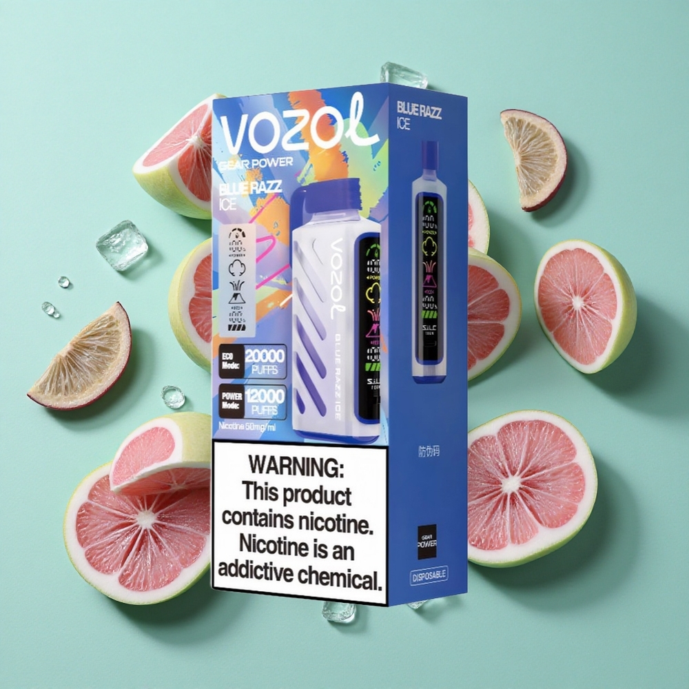 VOZOL Gear Power 20000 Puffs Blue Razz Ice Dual Mesh Coil Chile al por mayor