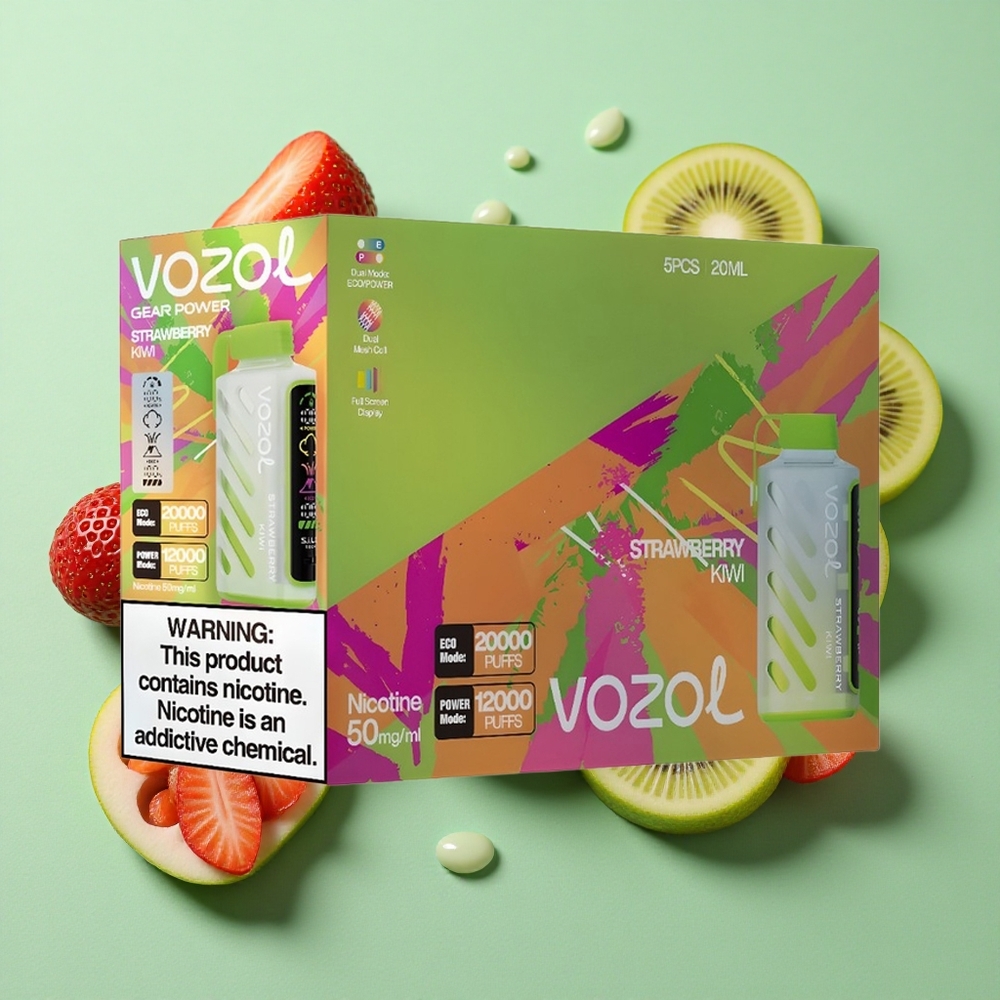 VOZOL Gear Power 20000 Puffs Fresa Kiwi Pantalla Completa Chile al por mayor