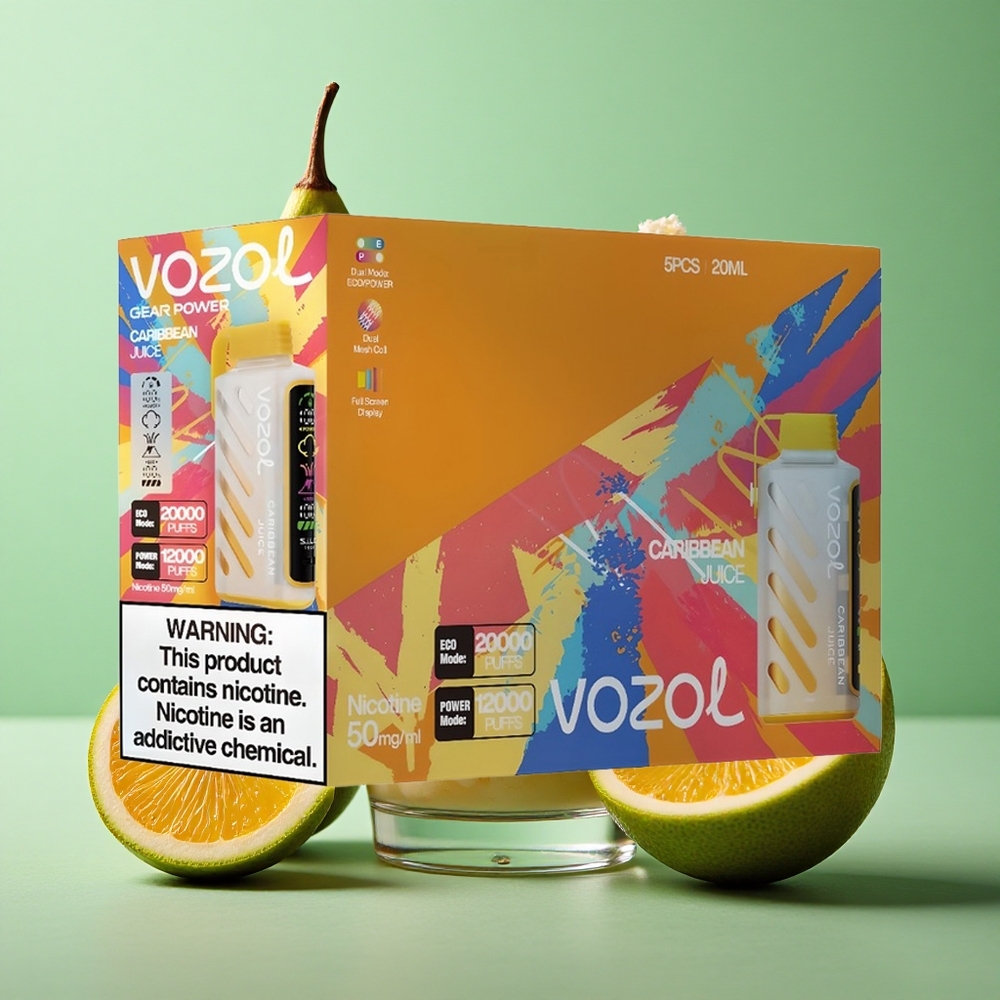 VOZOL Gear Power 20000 Puffs Jugo Caribeño Pantalla Completa Chile al por mayor