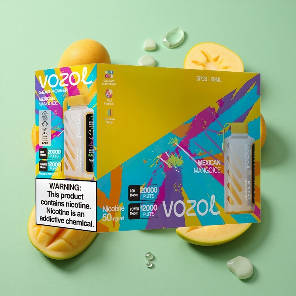 VOZOL Gear Power 20000 Puffs Mango Helado Mexicano Dual Mesh Coil Chile al por mayor