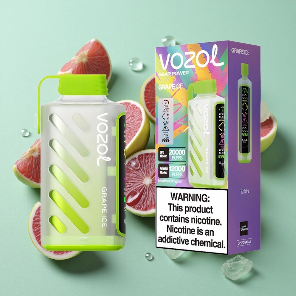 VOZOL Gear Power 20000 Puffs Vape Uva Helada con Dual Mesh Coil Chile al por mayor