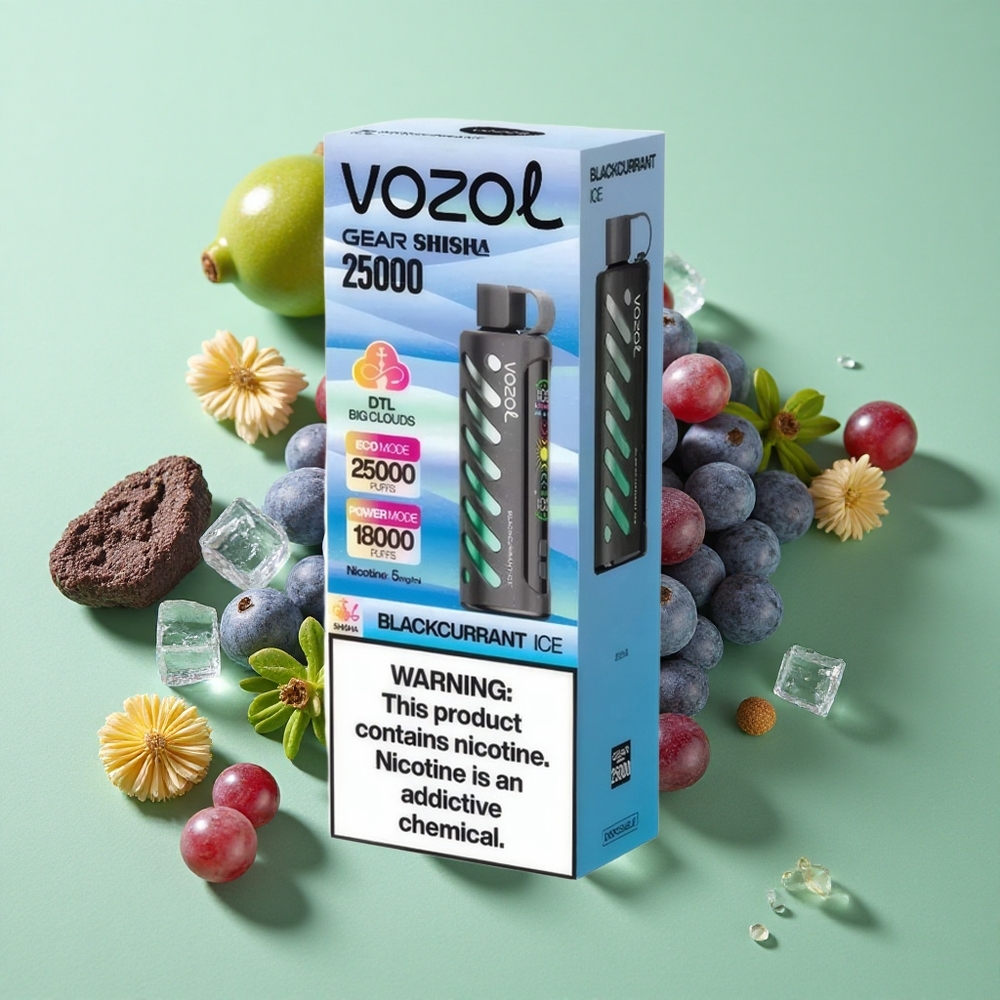 VOZOL Gear Shisha 25000 Puffs Blackcurrant Hielo 30 Sabores Chile al por mayor