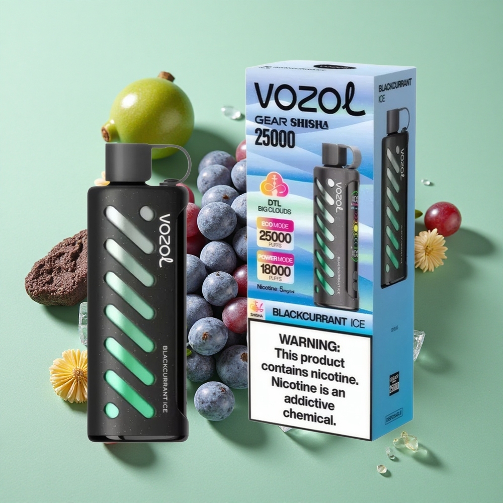 VOZOL Gear Shisha 25000 Puffs Blackcurrant Hielo 30 Sabores Chile al por mayor