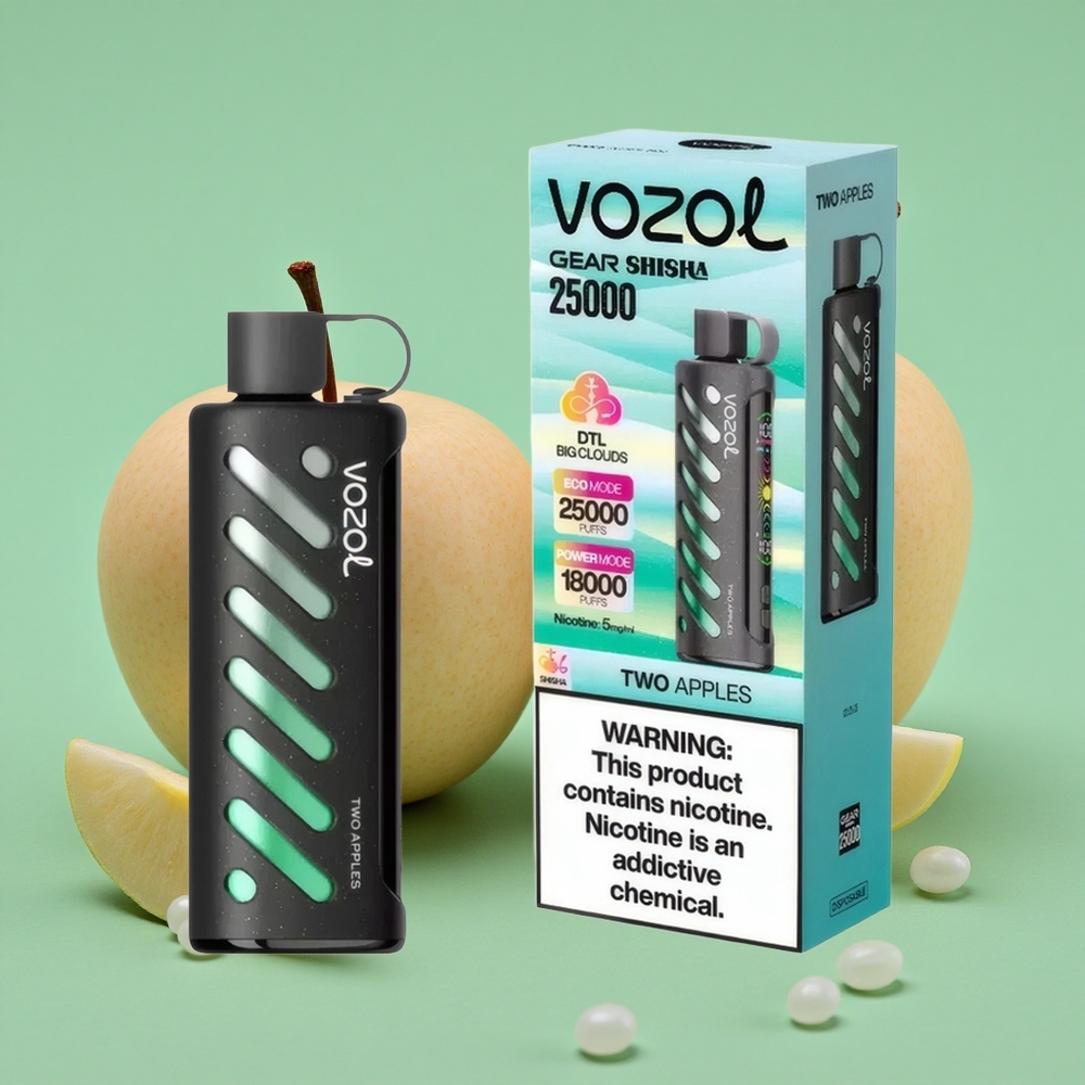 VOZOL Gear Shisha 25000 Puffs Dos Manzanas 30 Sabores Chile al por mayor