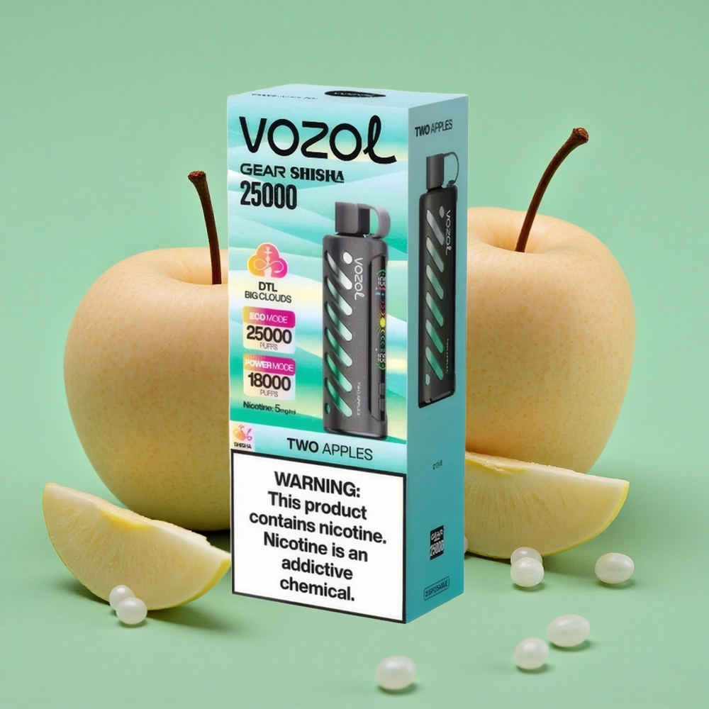 VOZOL Gear Shisha 25000 Puffs Dos Manzanas 30 Sabores Chile al por mayor