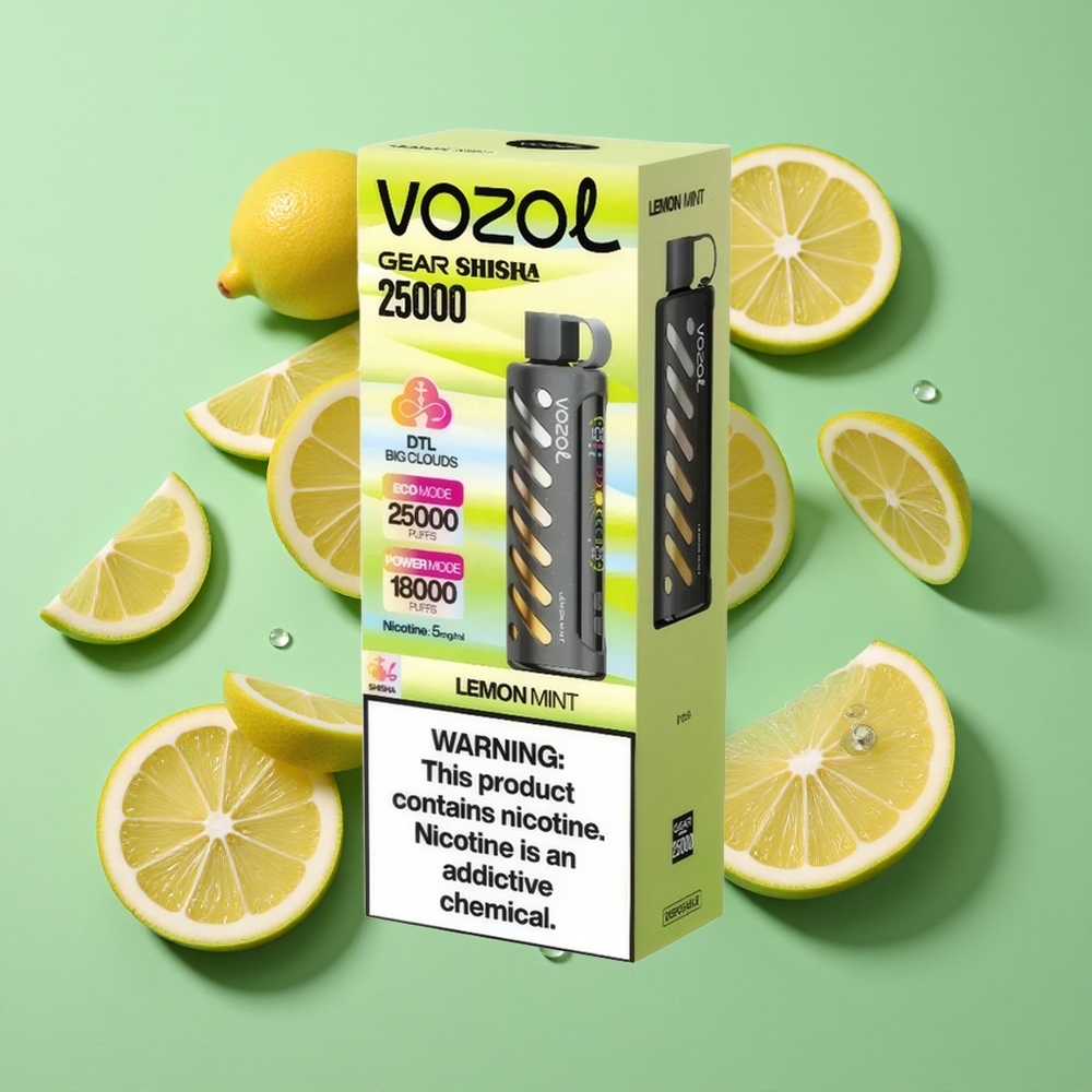 VOZOL Gear Shisha 25000 Puffs Limón Menta S.i.L.C Tech Chile al por mayor