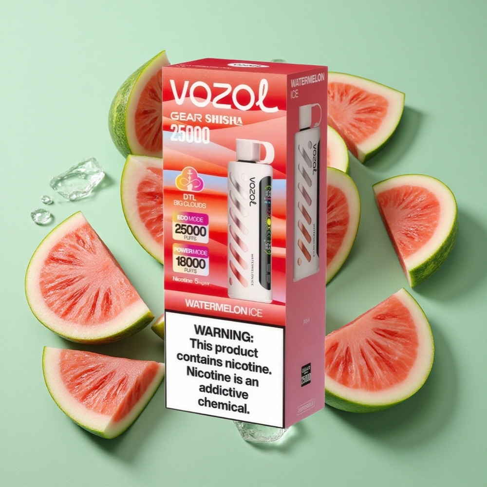 VOZOL Gear Shisha 25000 Puffs Sandía Helada Dual Mesh Chile al por mayor