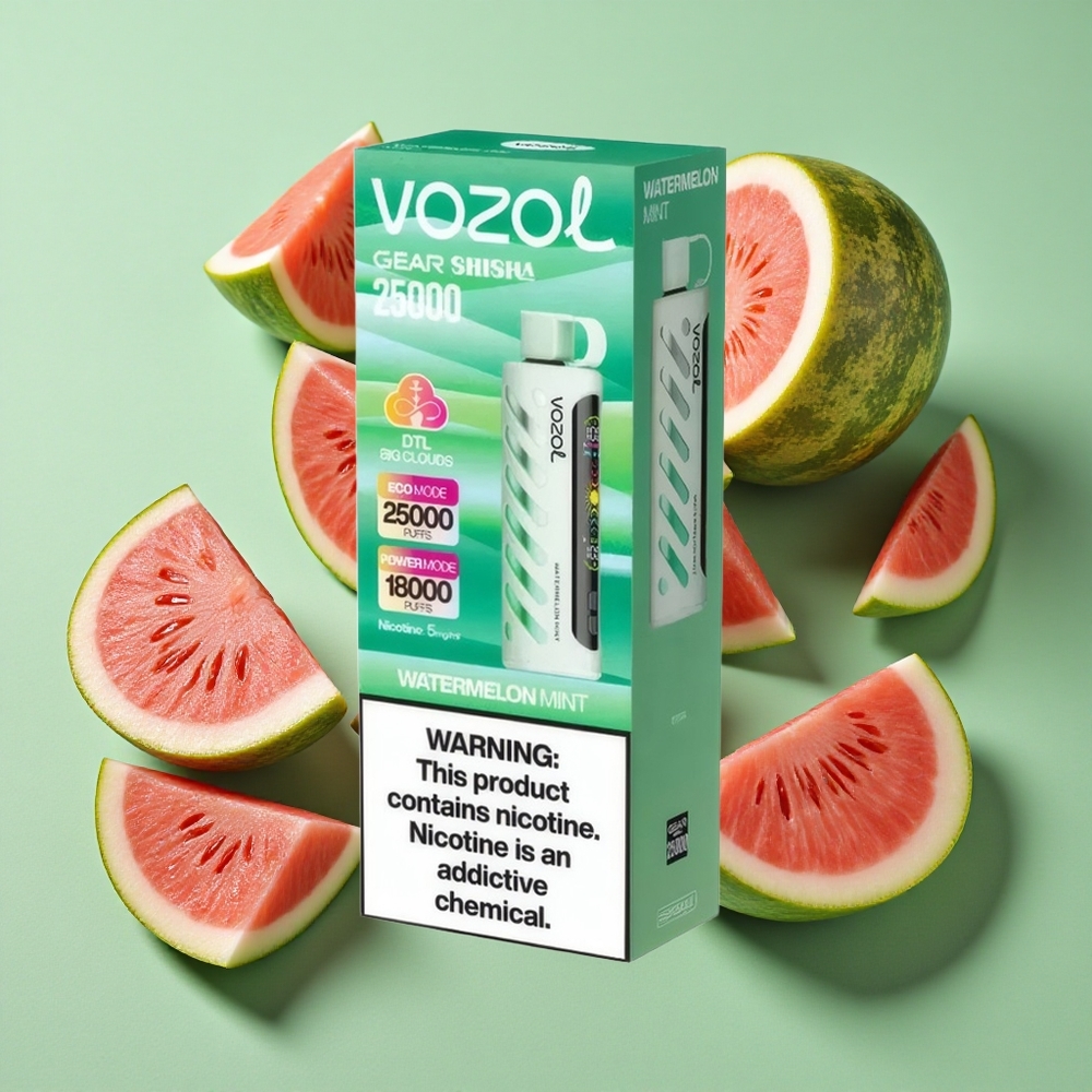 VOZOL Gear Shisha 25000 Puffs Sandía Menta Dual Mesh Chile al por mayor