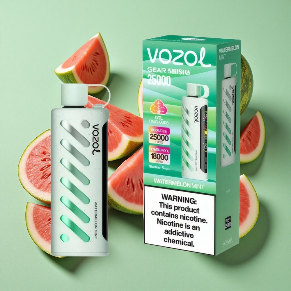 VOZOL Gear Shisha 25000 Puffs Sandía Menta Dual Mesh Chile al por mayor